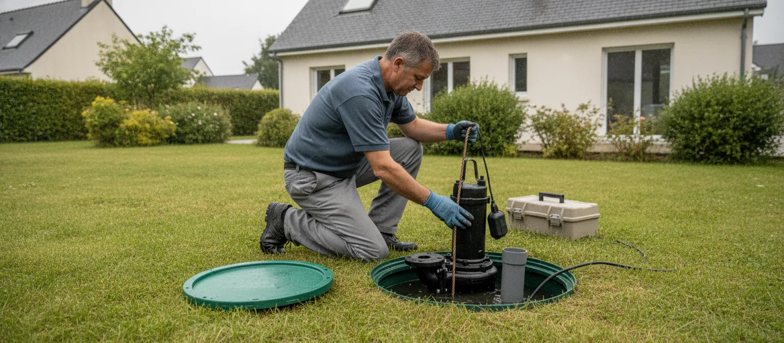 Dépannage pompe de relevage Pluguffan – méthode / geste technique